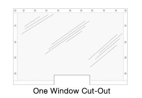 One window cut out